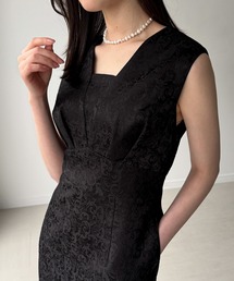 JUNOAH | ジャガードバックレースアップジャンスカ(ジャンパースカート)