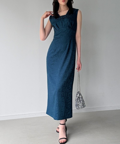 JUNOAH（ジュノア）の「ジャガードバックレースアップジャンスカ（ジャンパースカート・レディース・ネイビー/ブラック/ライトベージュ・SMALL/MEDIUM/LARGE）」の11枚目の写真