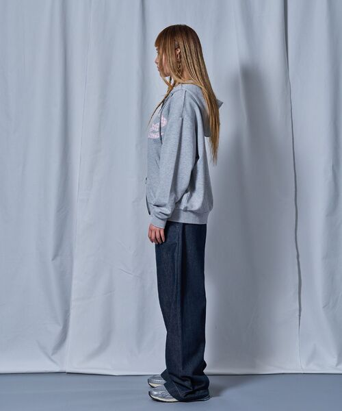 SEQUENZ（シークエンズ）の「【sqnz（エスキュンズ）】sqnz logo applique zip p/k / ユニセックス 裏毛 ダブルジップ ジップパーカー フーディ 星柄 ボーダー チェック（パーカー・メンズ・グレー/その他2/ライトピンク/その他3・MEDIUM/SMALL/LARGE）」の12枚目の写真