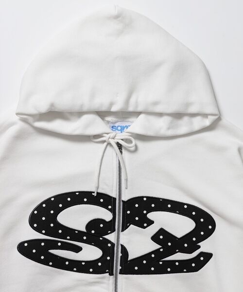 SEQUENZ(シークエンズ)の「※WEB限定 / ロゴワッペン / アソートまたぎジップパーカー / sqnz logo applique zip p/k(パーカー・メンズ・グレー/その他2/ライトピンク/その他3/ブラック/ホワイト・MEDIUM/SMALL/LARGE)」の14枚目の写真