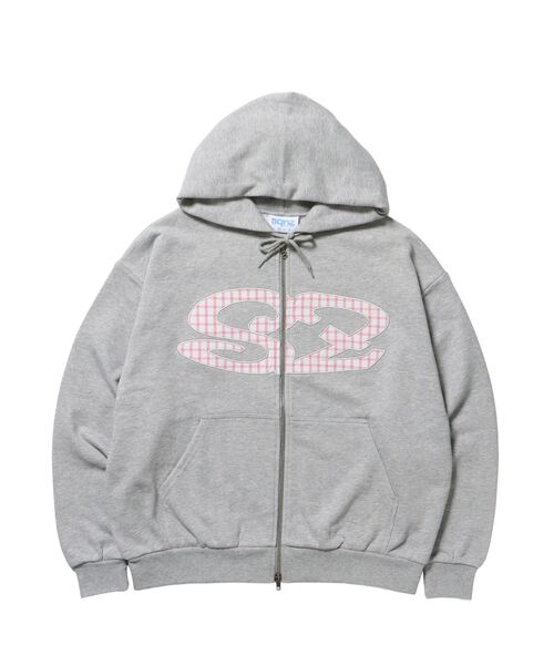SEQUENZ(シークエンズ)の「※WEB限定 / ロゴワッペン / アソートまたぎジップパーカー / sqnz logo applique zip p/k(パーカー・メンズ・グレー/その他2/ライトピンク/その他3/ブラック/ホワイト・MEDIUM/SMALL/LARGE)」の10枚目の写真