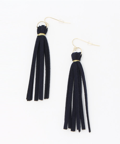 Discoat Parisien（ディスコートパリシアン）の「ロングタッセルピアス（ピアス（両耳用）・レディース・ワインレッド/ネイビー/ベージュ・ﾌﾘ-）」の3枚目の写真