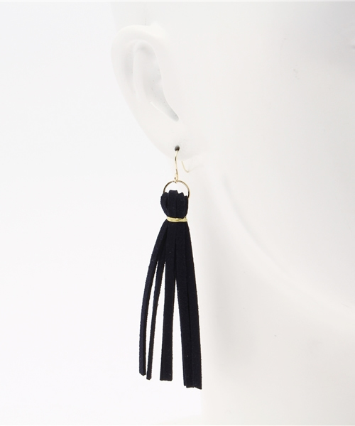 Discoat Parisien（ディスコートパリシアン）の「ロングタッセルピアス（ピアス（両耳用）・レディース・ワインレッド/ネイビー/ベージュ・ﾌﾘ-）」の6枚目の写真