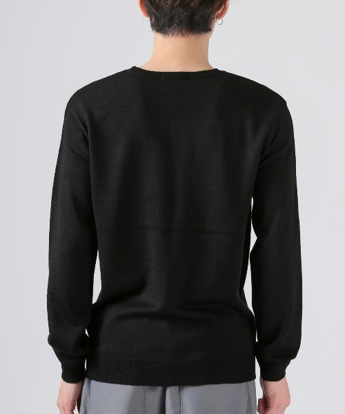 LUXSTYLE(ラグスタイル)の「カシミヤタッチクルーネックニット(ニット/セーター・メンズ・ホワイト/ブラック/チャコールグレー・M/XL/L)」の11枚目の写真