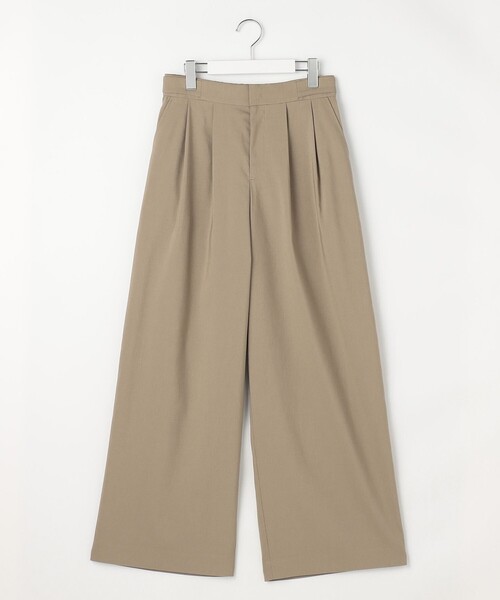 自由区(ジユウク)の「リネンストレッチワイド パンツ(その他パンツ・レディース・カーキ系/ベージュ系/アイボリー系・32)」の14枚目の写真