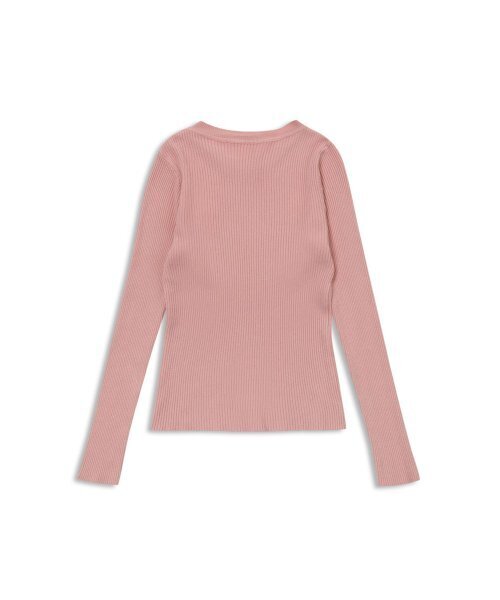 MACKY(マッキー)の「スリムラインニットTシャツピンク(ニット/セーター・レディース・その他・FREE)」の3枚目の写真