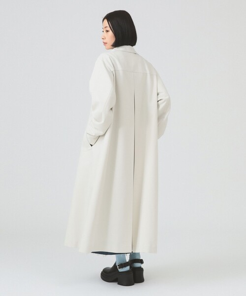 Ray BEAMS（レイビームス）の「メタルボタン スタンド コート（ステンカラーコート・レディース・ホワイト/ブラック・ONE SIZE）」の10枚目の写真
