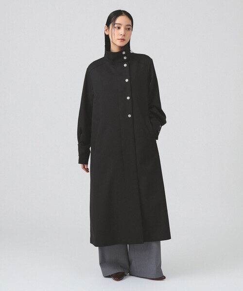 Ray BEAMS（レイビームス）の「メタルボタン スタンド コート（ステンカラーコート・レディース・ホワイト/ブラック・ONE SIZE）」の11枚目の写真