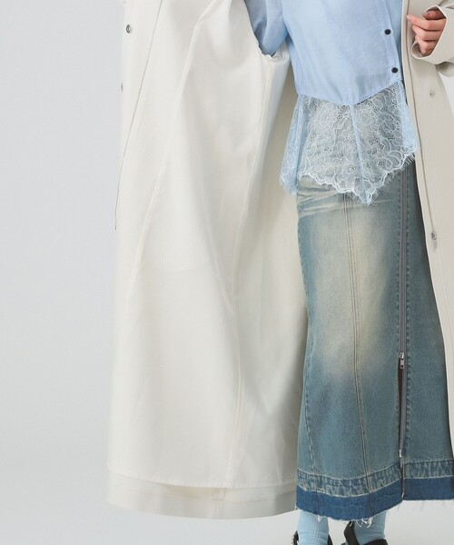 Ray BEAMS（レイビームス）の「メタルボタン スタンド コート（ステンカラーコート・レディース・ホワイト/ブラック・ONE SIZE）」の19枚目の写真