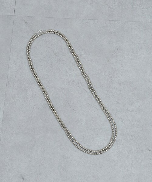 GALLARDAGALANTE（ガリャルダガランテ）の「レイヤードボールロングネックレス（リング・レディース・ホワイト/シルバー・FREE）」の13枚目の写真