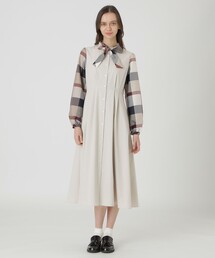 BLUE LABEL CRESTBRIDGE（ブルーレーベルクレストブリッジ）の「チェックスリーブドレス（ワンピース）」