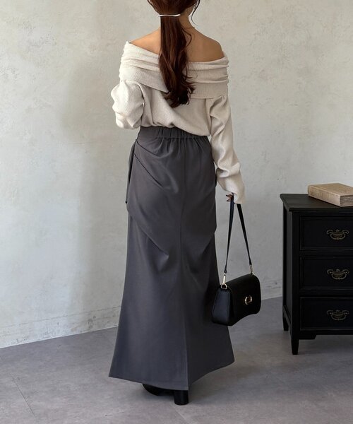 Thevon（ゼボン）の「ラメオフショルニット（ニット/セーター・レディース・チャコールグレー/サックスブルー/ベージュ・FREE）」の16枚目の写真