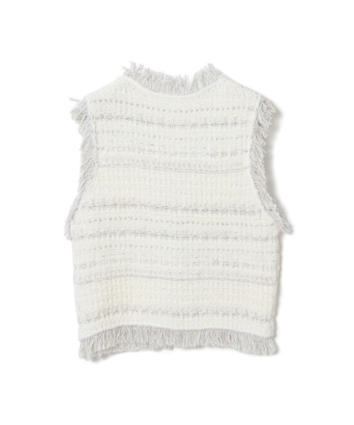 Ray BEAMS（レイビームス）の「ツイード ニット ベスト（ベスト・レディース・ブラック/オフホワイト・ONE SIZE）」の15枚目の写真