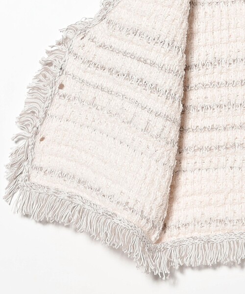 Ray BEAMS（レイビームス）の「ツイード ニット ベスト（ベスト・レディース・ブラック/オフホワイト・ONE SIZE）」の10枚目の写真