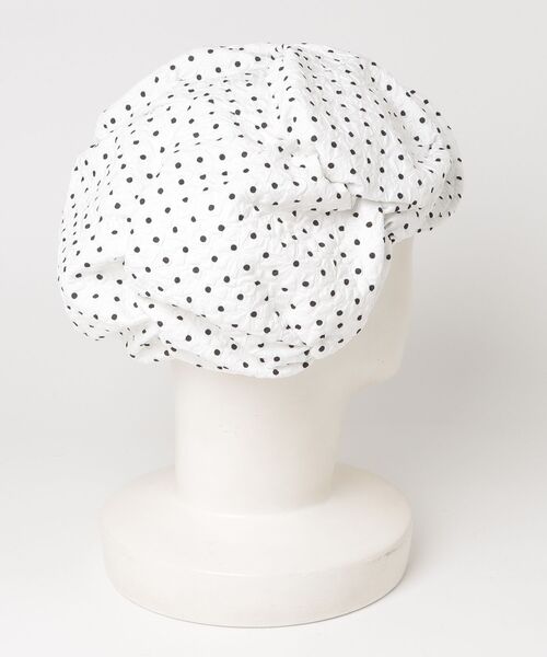 Vini（ヴィニ）の「ドット柄ボリュームキャスケット（キャスケット・レディース・ホワイト・FREE）」の5枚目の写真