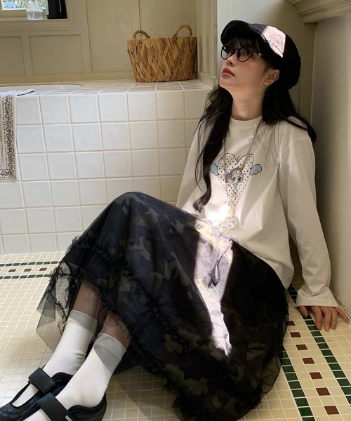 ViViDAY(ビビデー)の「可愛いフロントハート柄ロンT(Tシャツ/カットソー・レディース・ホワイト・M)」の14枚目の写真
