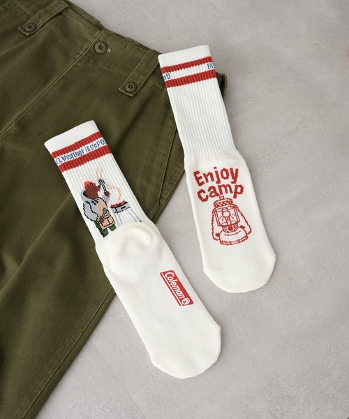 COLEMAN(コールマン)の「【Coleman】Enjoy camp ロゴソックス(ソックス/靴下・レディース・ブラック/オフホワイト/オレンジ/ネイビー/ホワイト/グリーン・FREE)」の11枚目の写真
