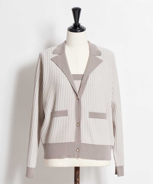 NOELA（ノエラ）の「ニットジャケットアンサンブル（カーディガン/ボレロ・レディース・ベージュ/その他1・フリー）」の2枚目の写真