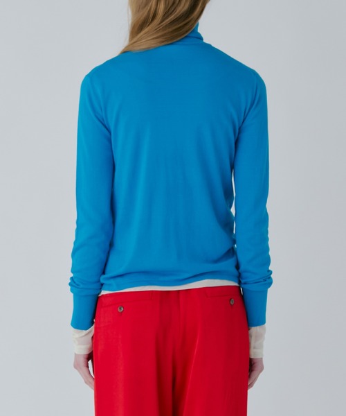 LE CIEL BLEU(ルシェルブルー)の「ハイネックタートルトップ / High Neck Tulle Top(Tシャツ/カットソー・レディース・ホワイト/マルチ/チャコールグレー・36)」の11枚目の写真
