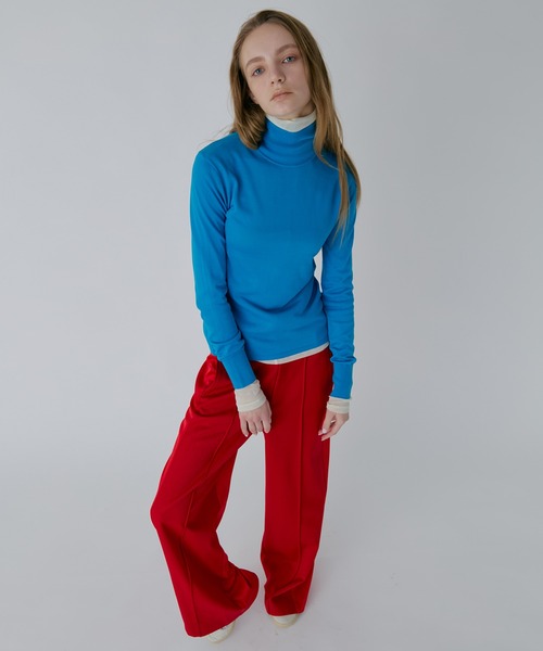 LE CIEL BLEU(ルシェルブルー)の「ハイネックタートルトップ / High Neck Tulle Top(Tシャツ/カットソー・レディース・ホワイト/マルチ/チャコールグレー・36)」の7枚目の写真