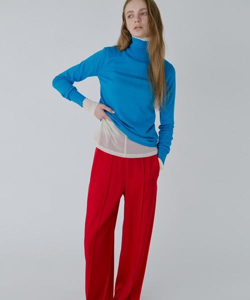 LE CIEL BLEU(ルシェルブルー)の「ハイネックタートルトップ / High Neck Tulle Top(Tシャツ/カットソー・レディース・ホワイト/マルチ/チャコールグレー・36)」の6枚目の写真