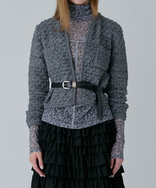 LE CIEL BLEU(ルシェルブルー)の「ハイネックタートルトップ / High Neck Tulle Top(Tシャツ/カットソー・レディース・ホワイト/マルチ/チャコールグレー・36)」の18枚目の写真