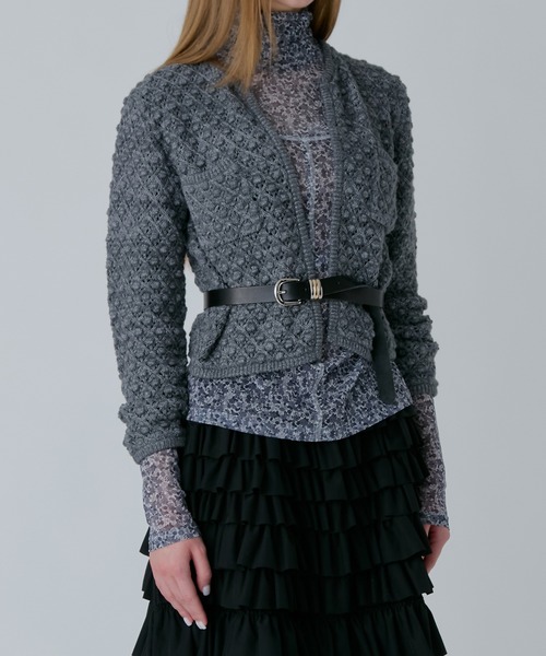 LE CIEL BLEU(ルシェルブルー)の「ハイネックタートルトップ / High Neck Tulle Top(Tシャツ/カットソー・レディース・ホワイト/マルチ/チャコールグレー・36)」の17枚目の写真