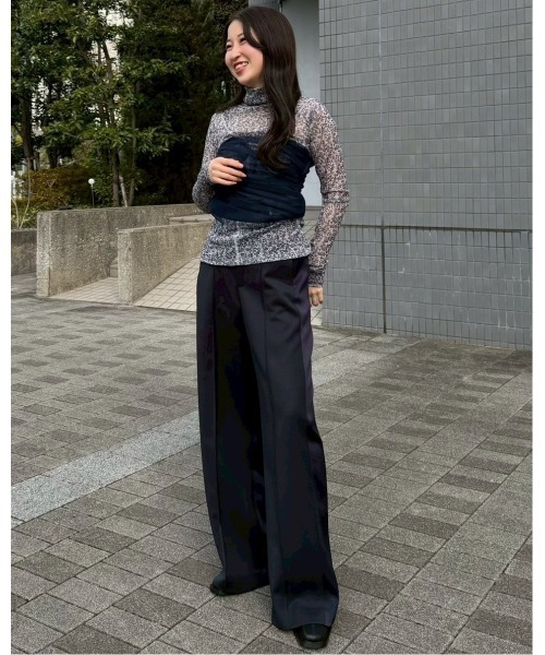 LE CIEL BLEU(ルシェルブルー)の「ハイネックタートルトップ / High Neck Tulle Top(Tシャツ/カットソー・レディース・ホワイト/マルチ/チャコールグレー・36)」の20枚目の写真