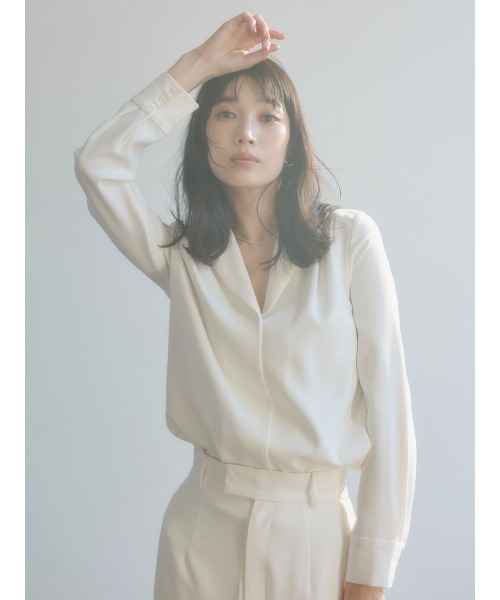 anuans（アニュアンス）の「ダブルサテンナロースカート（スカート・レディース・ネイビー/サックスブルー/ホワイト系その他4・XS/S/M）」の7枚目の写真