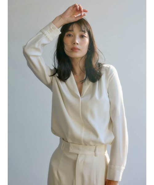 anuans（アニュアンス）の「ダブルサテンナロースカート（スカート・レディース・ネイビー/サックスブルー/ホワイト系その他4・XS/S/M）」の8枚目の写真