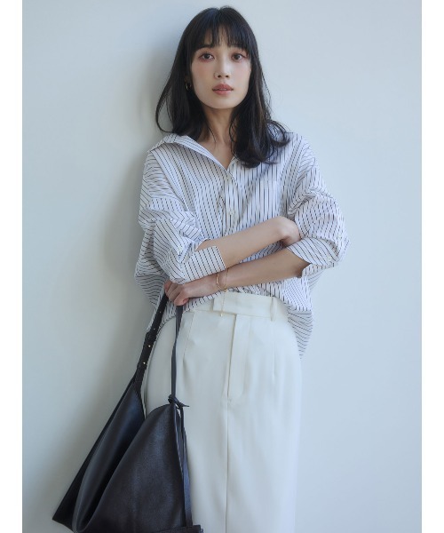 anuans（アニュアンス）の「ダブルサテンナロースカート（スカート・レディース・ネイビー/サックスブルー/ホワイト系その他4・XS/S/M）」の16枚目の写真