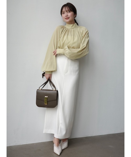 anuans（アニュアンス）の「ダブルサテンナロースカート（スカート・レディース・ネイビー/サックスブルー/ホワイト系その他4・XS/S/M）」の20枚目の写真