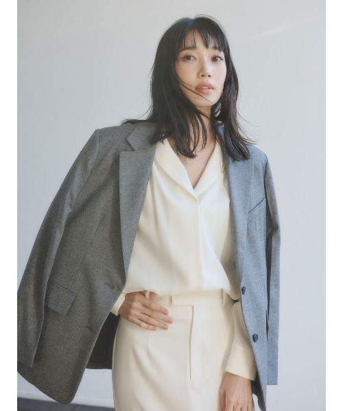 anuans（アニュアンス）の「ダブルサテンナロースカート（スカート・レディース・ネイビー/サックスブルー/ホワイト系その他4・XS/S/M）」の11枚目の写真