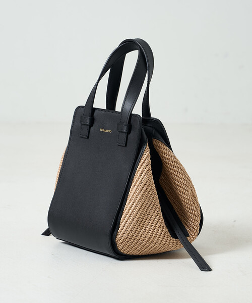 FREAK'S STORE（フリークスストア）の「VIOLAd’ORO/ヴィオラドーロ SANDRO/ラフィアシートサイドファスナー トートバッグ/V-9023/レザーハンドル かごバッグ/V-9023（ハンドバッグ・レディース・ナチュラル・ONE SIZE）」の8枚目の写真