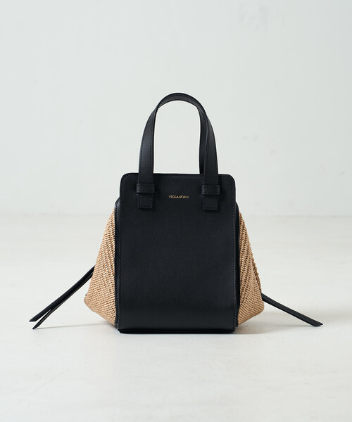 FREAK'S STORE（フリークスストア）の「VIOLAd’ORO/ヴィオラドーロ SANDRO/ラフィアシートサイドファスナー トートバッグ/V-9023/レザーハンドル かごバッグ/V-9023（ハンドバッグ・レディース・ナチュラル・ONE SIZE）」の10枚目の写真