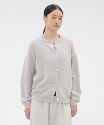1515 美品✨ マーガレットハウエル カーディガン リブニット Ⅱ グレー MARGARET HOWELL｜マーガレット・ハウエルのカーディガン/ボレロ通販