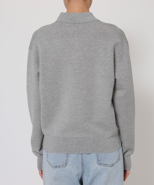 BARNYARDSTORM（バンヤードストーム）の「BARNYARDSTORM / スムースポロニット / ハンドウォッシャブル（ニット/セーター・レディース・ベージュ/グレー・FREE）」の21枚目の写真