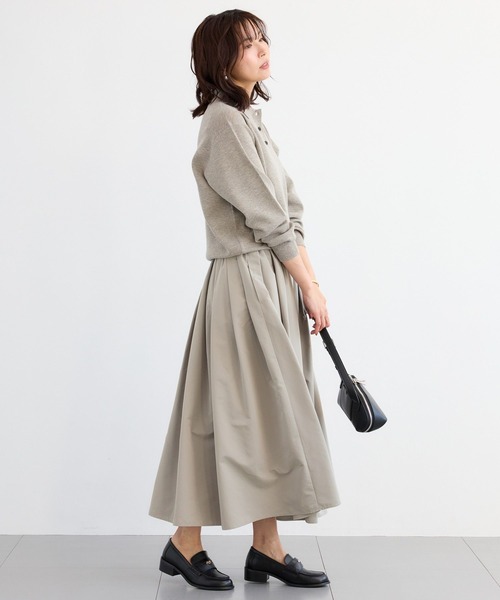 BARNYARDSTORM（バンヤードストーム）の「BARNYARDSTORM / スムースポロニット / ハンドウォッシャブル（ニット/セーター・レディース・ベージュ/グレー・FREE）」の15枚目の写真