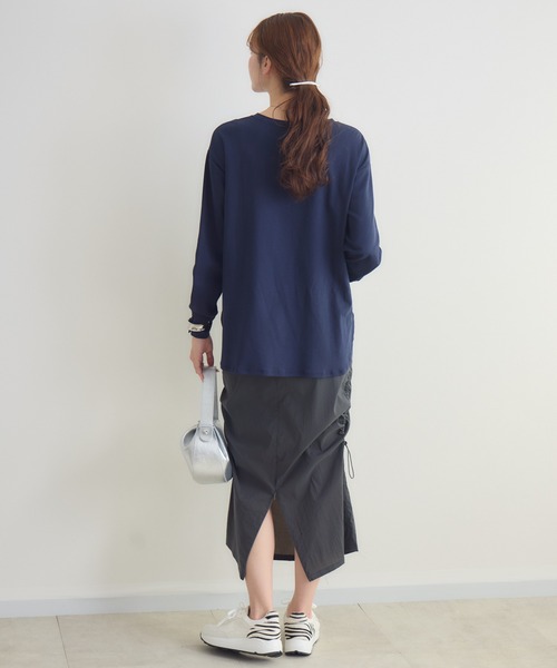 KATHARINE ROSS(キャサリンロス)の「【KATHARINE ROSS】J′aimeロンT(Tシャツ/カットソー・レディース・ネイビー/オフホワイト・FREE)」の6枚目の写真
