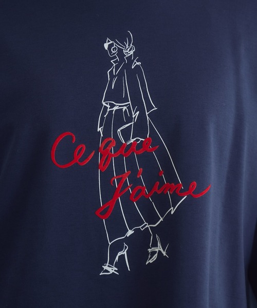 KATHARINE ROSS(キャサリンロス)の「【KATHARINE ROSS】J′aimeロンT(Tシャツ/カットソー・レディース・ネイビー/オフホワイト・FREE)」の9枚目の写真