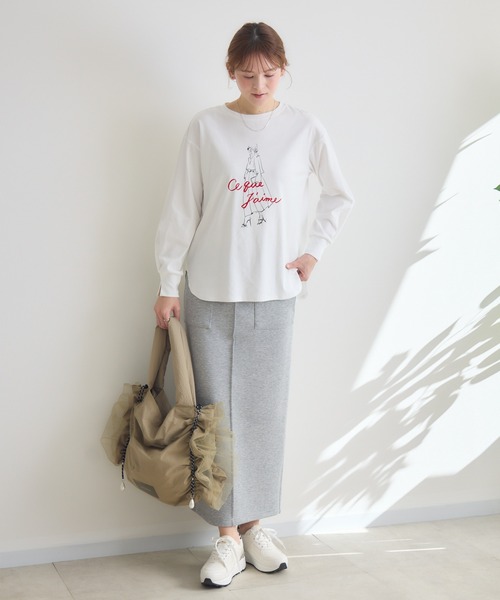 KATHARINE ROSS(キャサリンロス)の「【KATHARINE ROSS】J′aimeロンT(Tシャツ/カットソー・レディース・ネイビー/オフホワイト・FREE)」の10枚目の写真