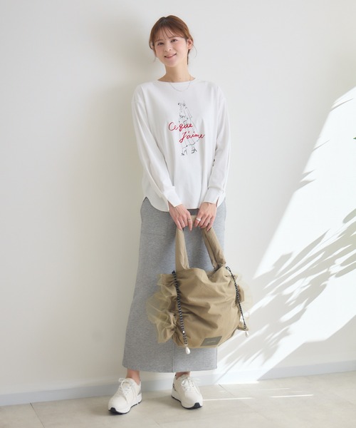 KATHARINE ROSS(キャサリンロス)の「【KATHARINE ROSS】J′aimeロンT(Tシャツ/カットソー・レディース・ネイビー/オフホワイト・FREE)」の12枚目の写真