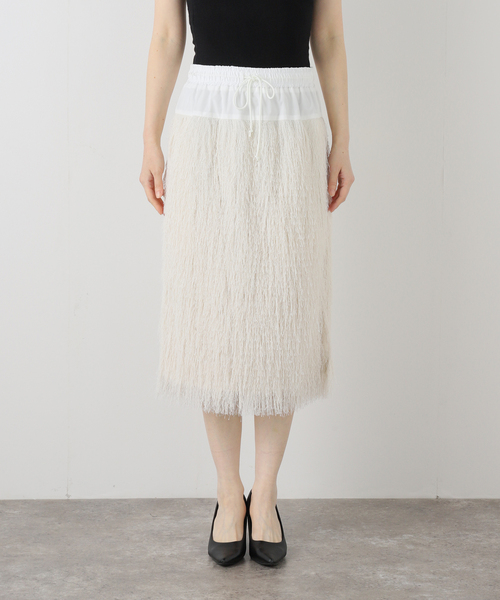 TOGA PULLA（トーガ　プルラ）の「TOGA PULLA FRINGE SKIRT TP261-FG233：スカート（スカート・レディース・ホワイト・36）」の6枚目の写真