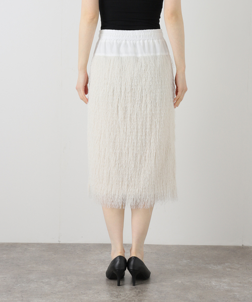 TOGA PULLA（トーガ　プルラ）の「TOGA PULLA FRINGE SKIRT TP261-FG233：スカート（スカート・レディース・ホワイト・36）」の8枚目の写真