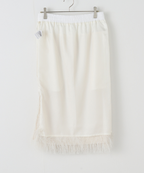 TOGA PULLA（トーガ　プルラ）の「TOGA PULLA FRINGE SKIRT TP261-FG233：スカート（スカート・レディース・ホワイト・36）」の10枚目の写真