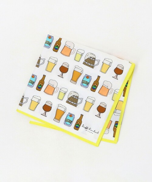 UNITED ARROWS（ユナイテッドアローズ）の「＜Dieffe Kinloch＞BIG Beer ハンカチ（バンダナ/スカーフ・メンズ・ベージュ/ホワイト・FREE）」の2枚目の写真