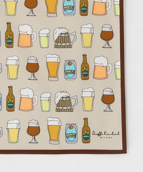 UNITED ARROWS（ユナイテッドアローズ）の「＜Dieffe Kinloch＞BIG Beer ハンカチ（バンダナ/スカーフ・メンズ・ベージュ/ホワイト・FREE）」の6枚目の写真