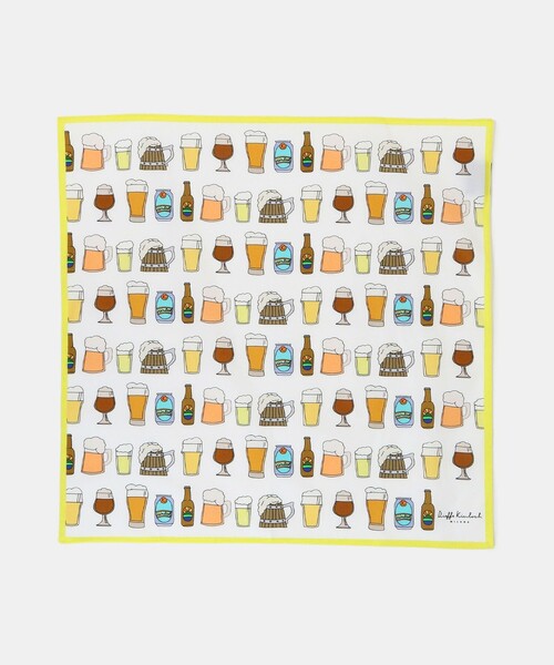 UNITED ARROWS（ユナイテッドアローズ）の「＜Dieffe Kinloch＞BIG Beer ハンカチ（バンダナ/スカーフ・メンズ・ベージュ/ホワイト・FREE）」の9枚目の写真