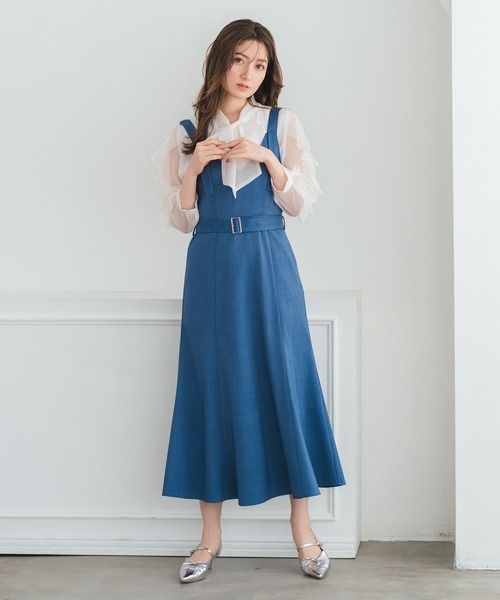 MISCH MASCH（ミッシュマッシュ）の「2026春夏新作 袖フリルラメシアーボウタイブラウス（シャツ/ブラウス・レディース・ピンク/ホワイト/グリーン・ﾌﾘ-）」の5枚目の写真