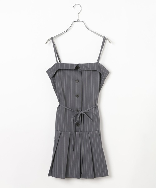 3.3 Field Trip （3.3フィールドトリップ）の「3.3 Field Trip／襟付きプリーツキャミワンピース（ワンピース・レディース・ブラック/グレー・SMALL/MEDIUM）」の15枚目の写真